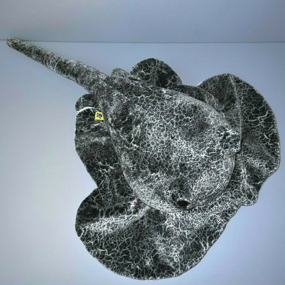 Build A Bear Marbled Speckled Dark Gray Stingray Plush St Louis Zoo Exclusive - Picture 1 of 7